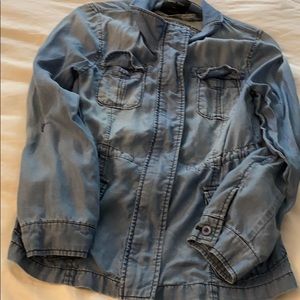 Jeans top with zipper